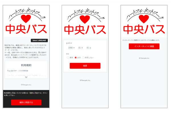 Wi-Fi接続時のオリジナル認証画面